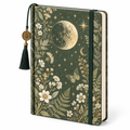 Renqorp™ Moonlit Herbarium Botanical Celestial Hardcover Journal | Premium Lined Writing Notebook